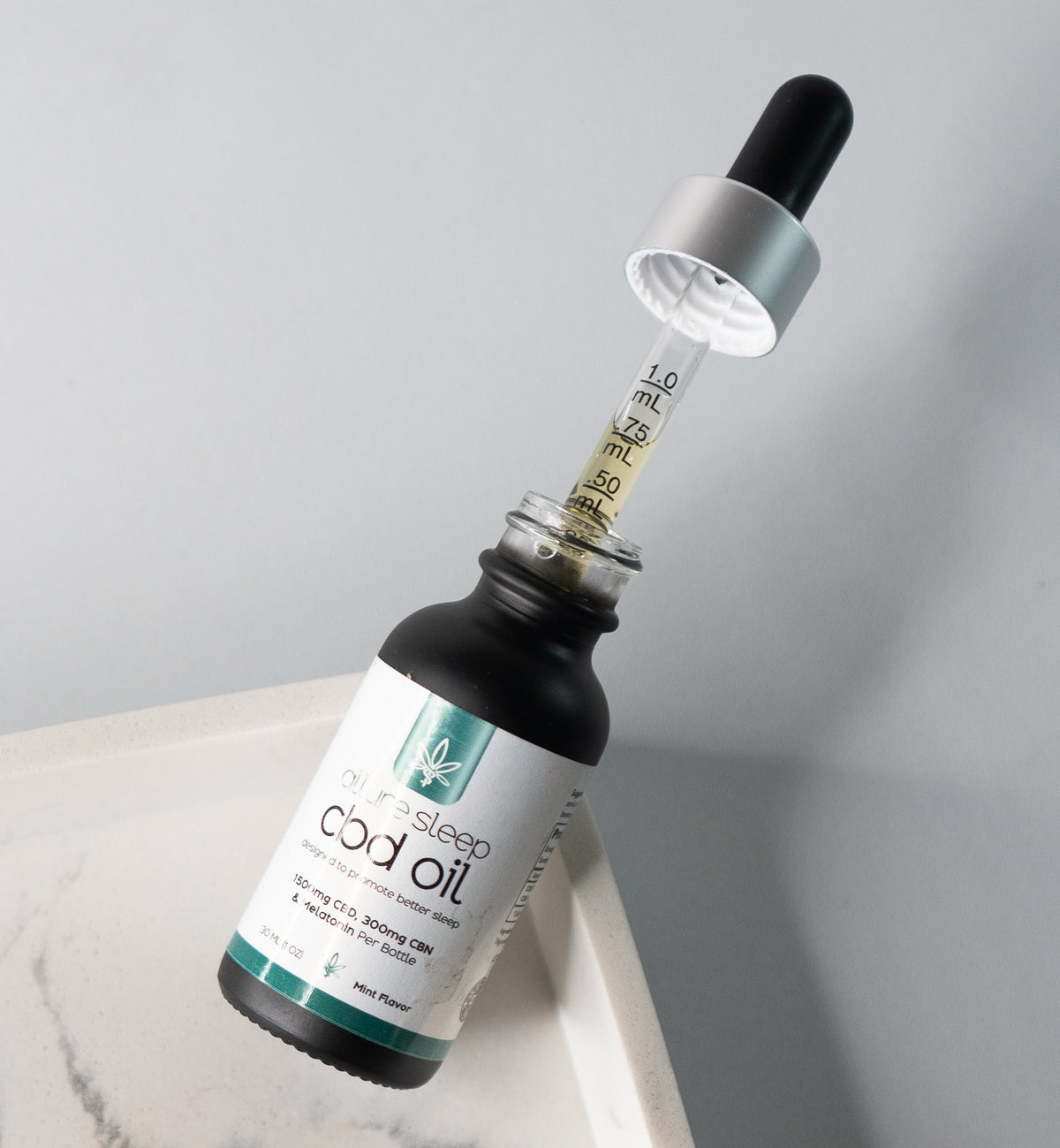 Allure Sleep 1500mg CBD and 300mg CBN oil bottle 30 mL