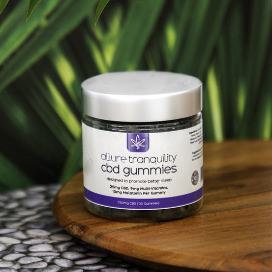 Allure Tranquility CBD Sleep Gummies for nighttime relaxation and sleep support