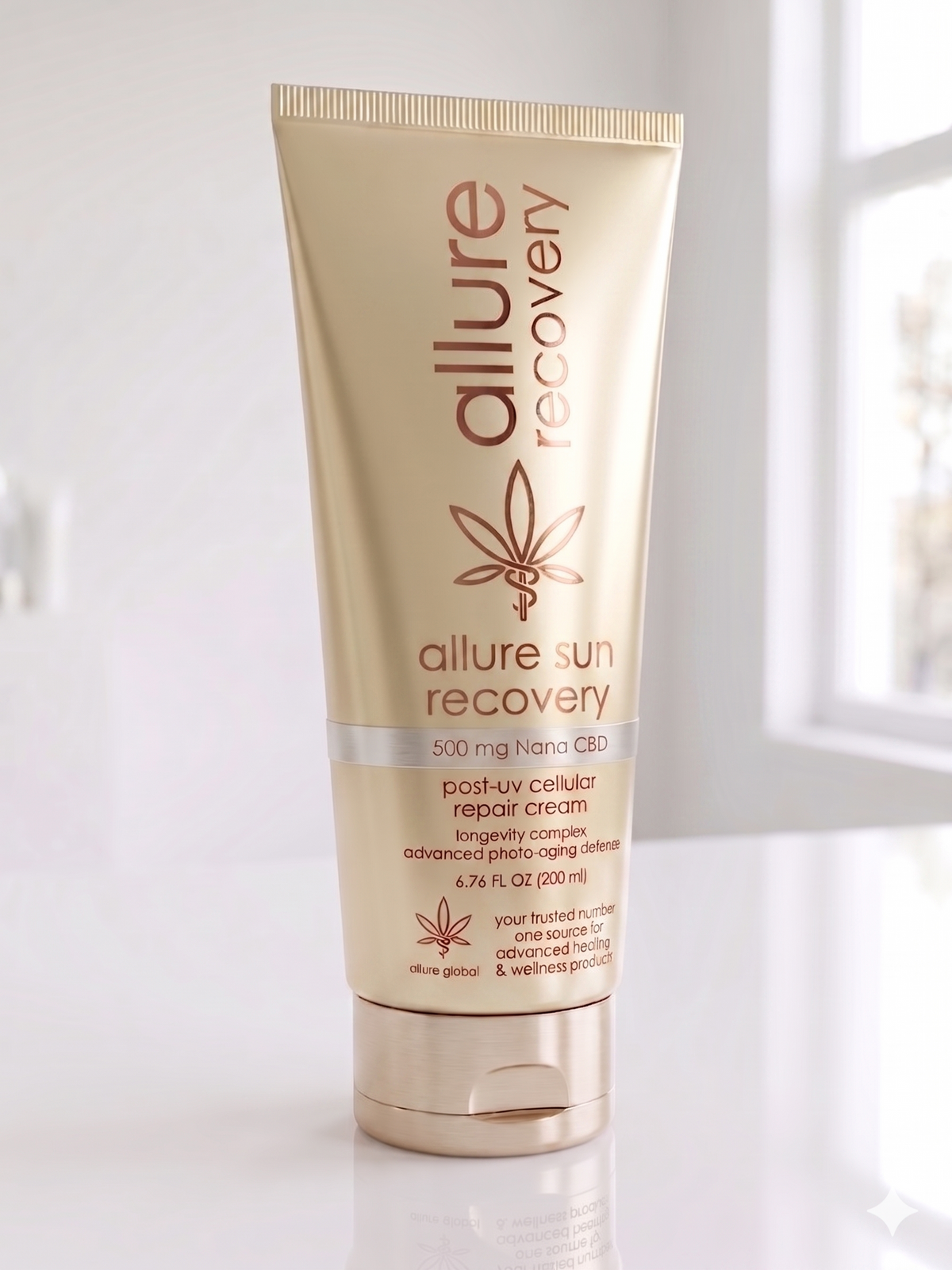 Allure Recovery After-Sun Care Lotion with 500mg CBD, Aloe Vera and Chamomile