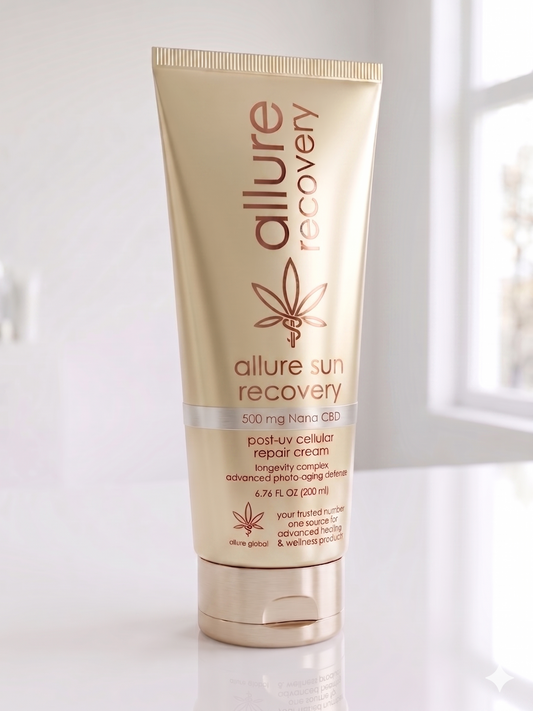 Allure Recovery After-Sun Care Lotion with 500mg CBD, Aloe Vera and Chamomile