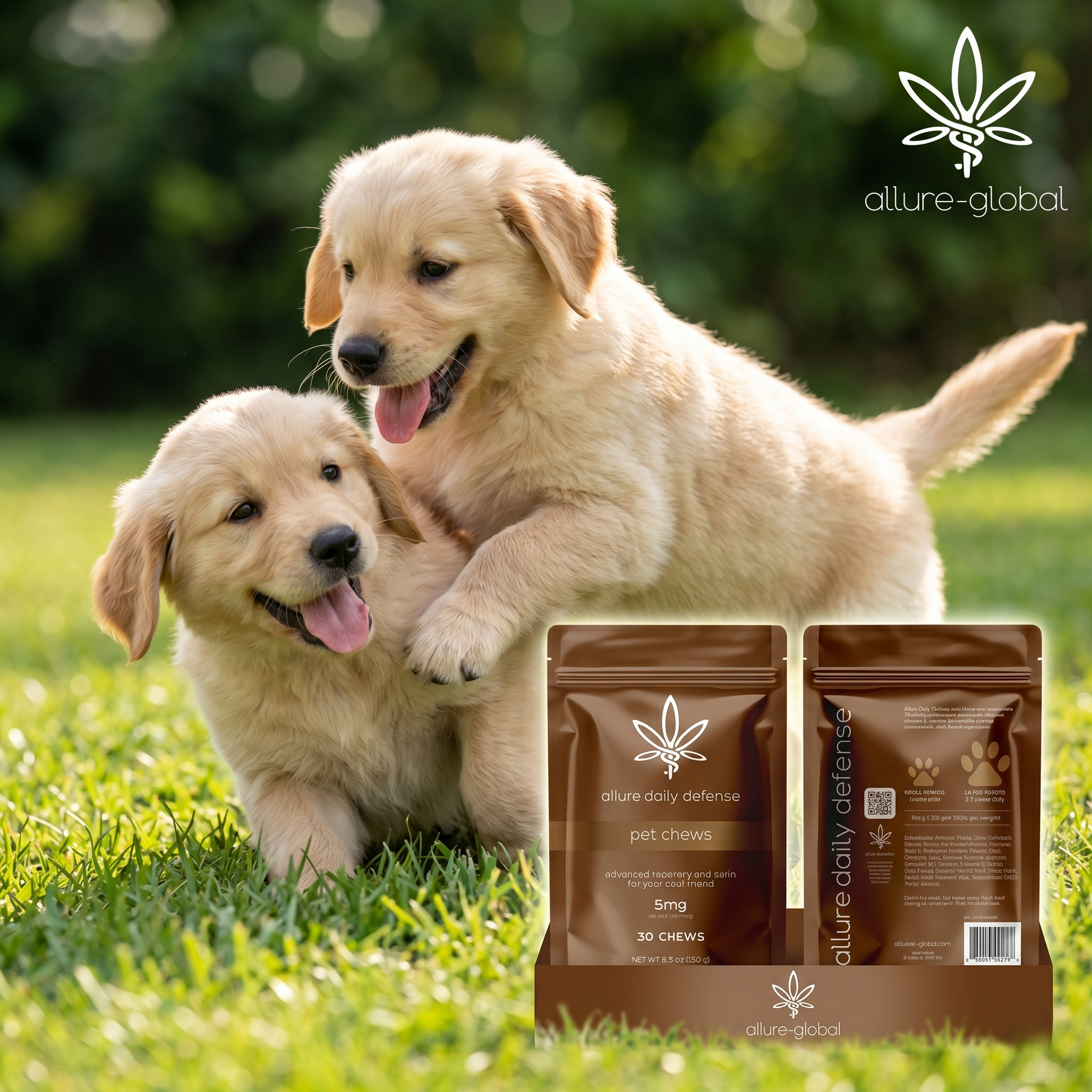 Allure Daily Defense CBD Pet Chews calming and joint health formula