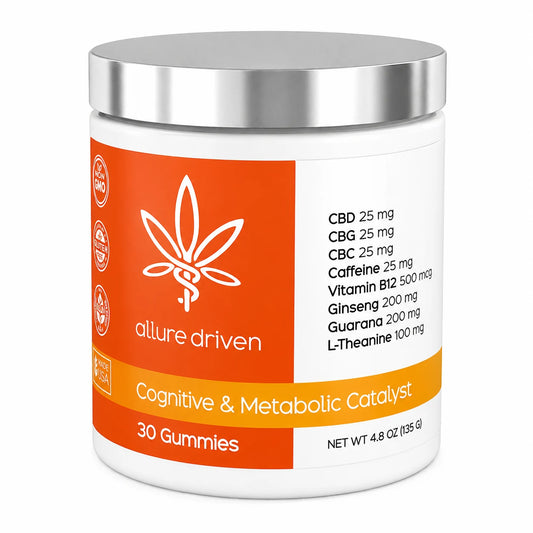 Allure Driven Advanced Brain Fuel and Energy Catalyst Gummies with CBD CBG and CBC
