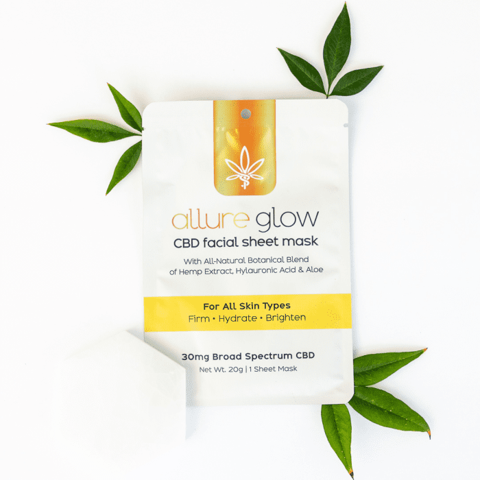 Allure Glow Radiance Facial Sheet Mask for hydrating and anti-aging skincare
