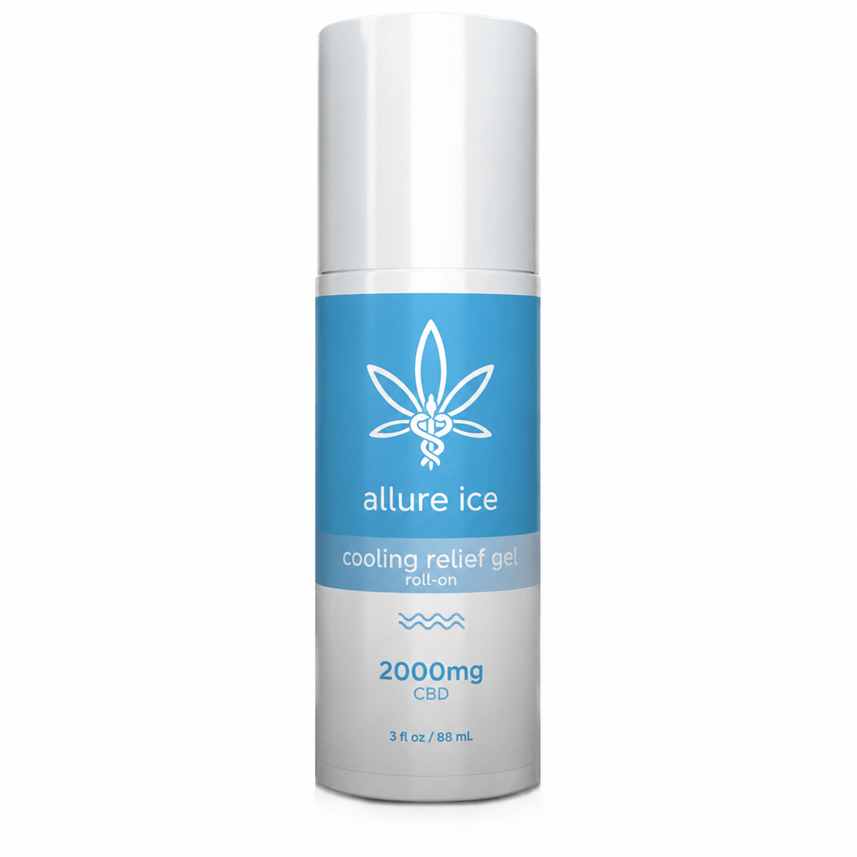 Allure Ice 2000mg CBD muscle relief gel designed for a cooling cryotherapy experience