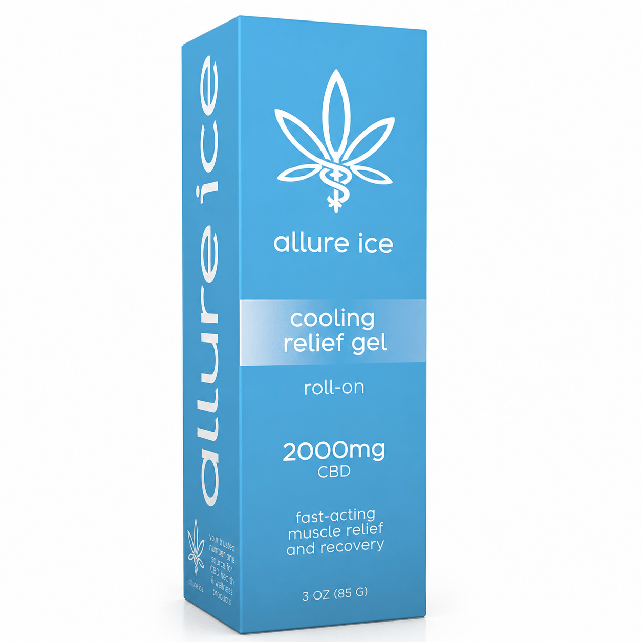 Allure Ice CBD cooling gel featuring a high-potency 2000mg CBD formula