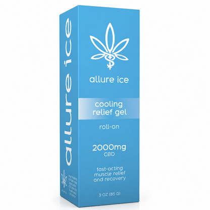 Allure Ice CBD cooling gel featuring a high-potency 2000mg CBD formula