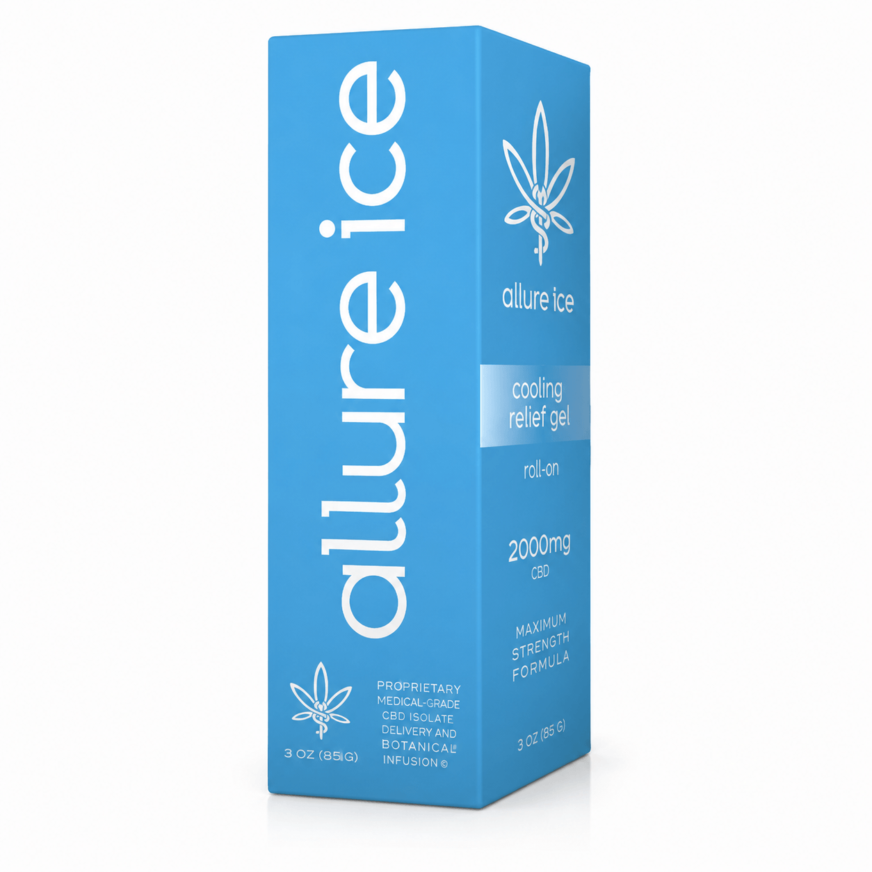 Allure Ice Cooling Relief Gel with 2000mg CBD for targeted muscle cooling and relief