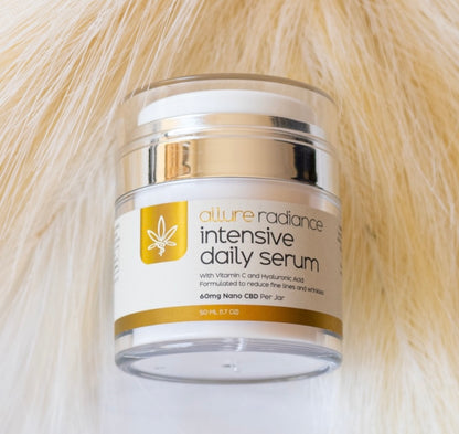 Allure Radiance CBD Serum illuminating facial skincare treatment
