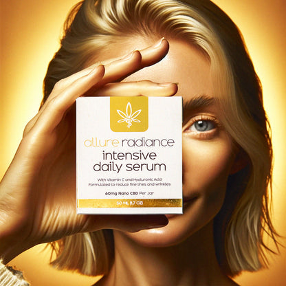 Allure Radiance CBD Serum illuminating and hydrating anti-aging facial serum