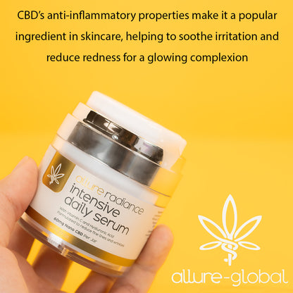 Allure Radiance CBD Serum anti-aging facial serum with Nano CBD