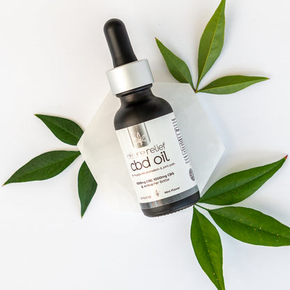 Allure Relief High-Potency Tincture product image highlighting CBD and CBG wellness support formula