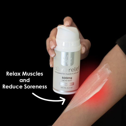 Allure Relief 500mg CBD Muscle and Joint Recovery Cream close-up product image