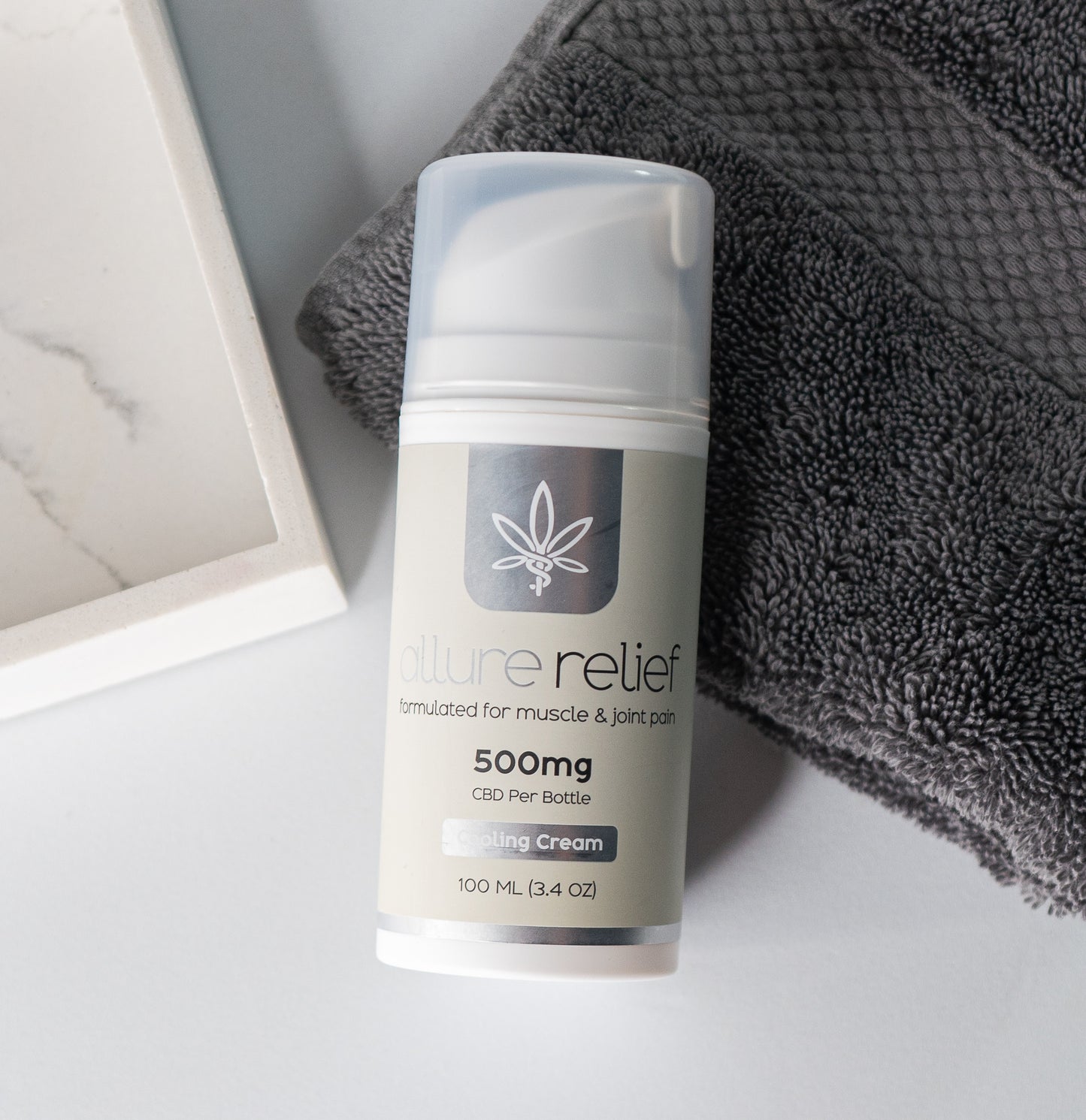 Allure Relief Topical Muscle & Joint Cream professional product photography
