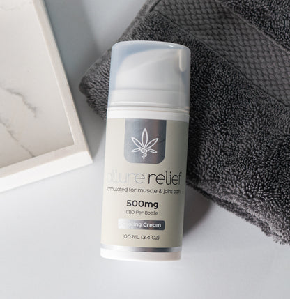 Allure Relief Topical Muscle & Joint Cream professional product photography