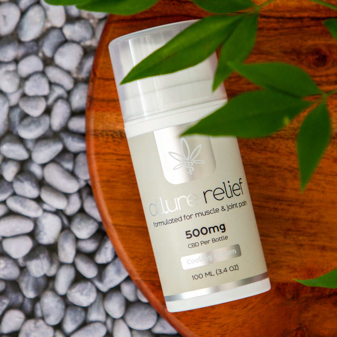 Allure Relief 500mg CBD Recovery Cream usage and muscle support information