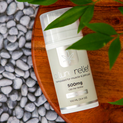 Allure Relief 500mg CBD Recovery Cream usage and muscle support information