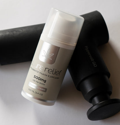 Allure Relief Topical Muscle & Joint Cream being applied for targeted pain relief and recovery