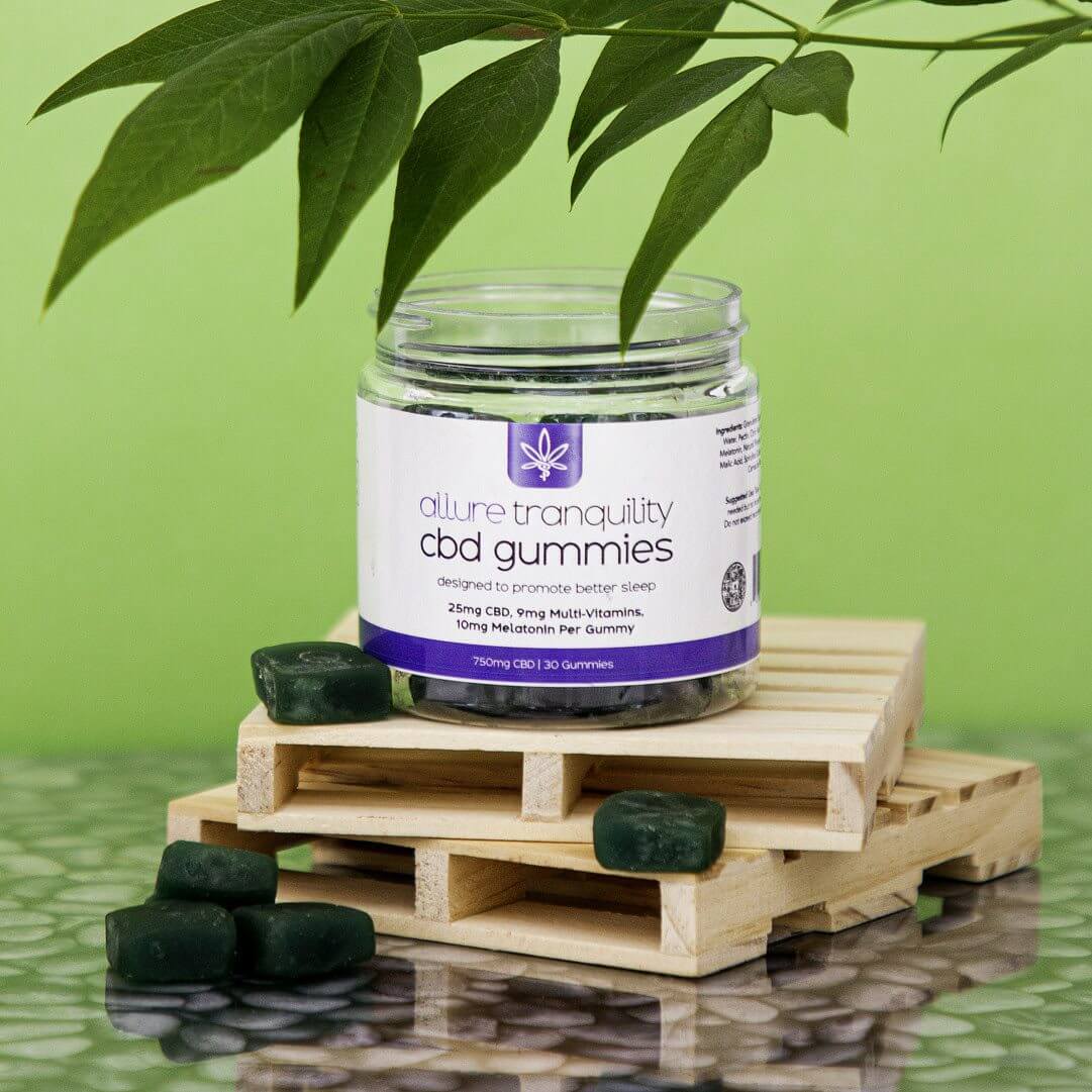 Allure Tranquility CBD Sleep Gummies with advanced nighttime wellness formula