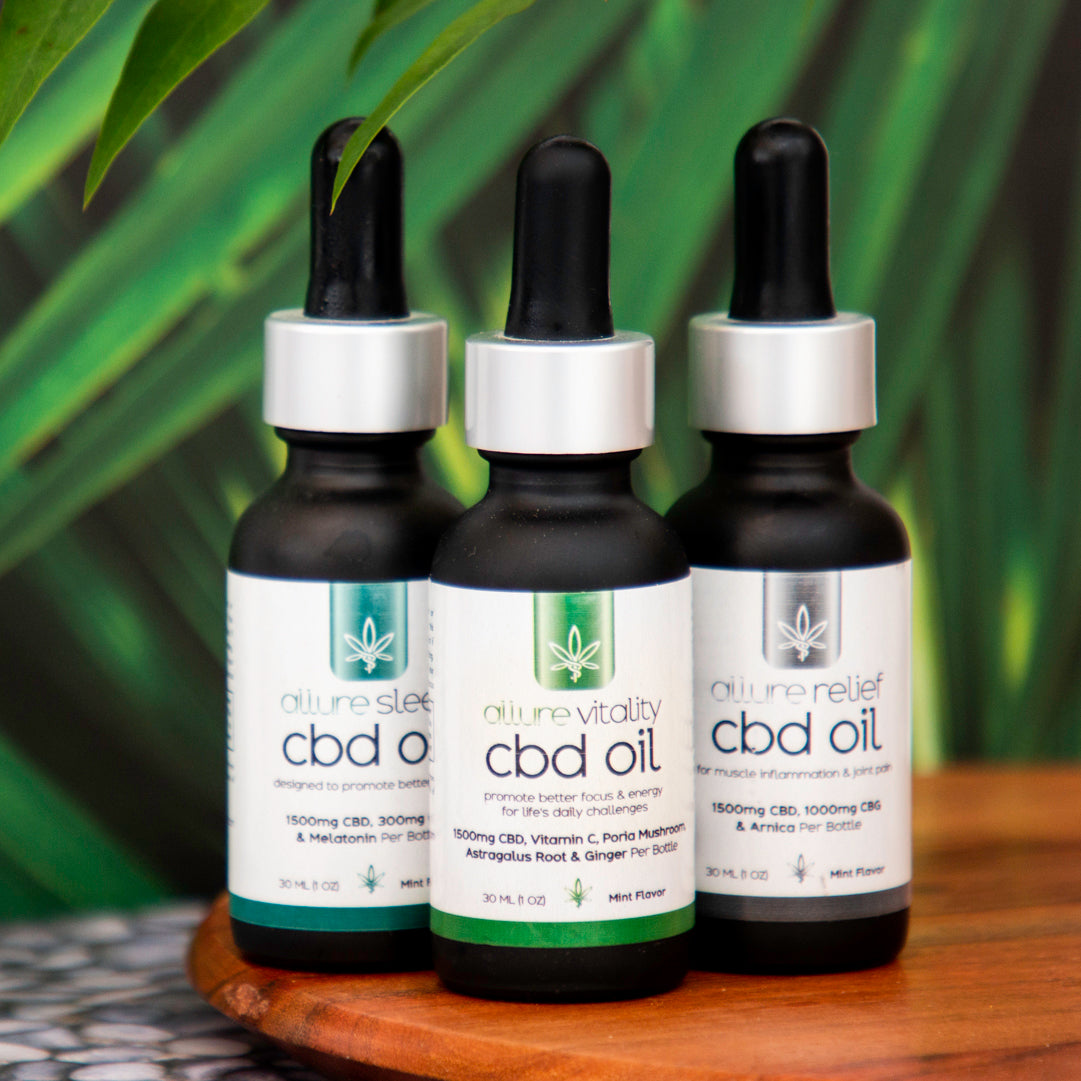 Allure Vitality Daily Broad-Spectrum CBD Oil 30mL product packaging
