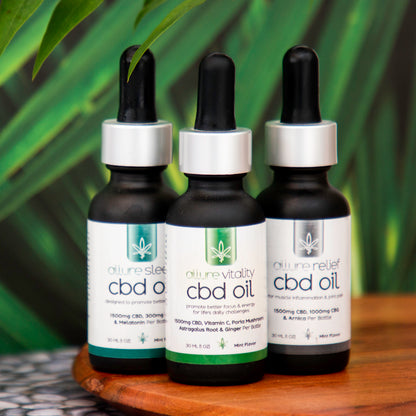 Allure Vitality Daily Broad-Spectrum CBD Oil 30mL product packaging