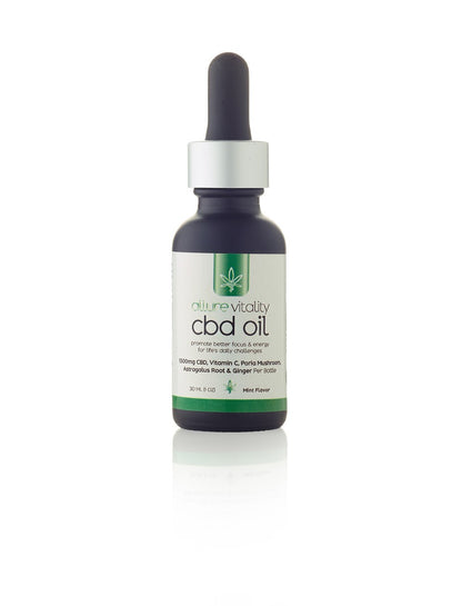 Allure Vitality Daily Broad-Spectrum CBD Oil 30mL bottle with high-potency CBD formula