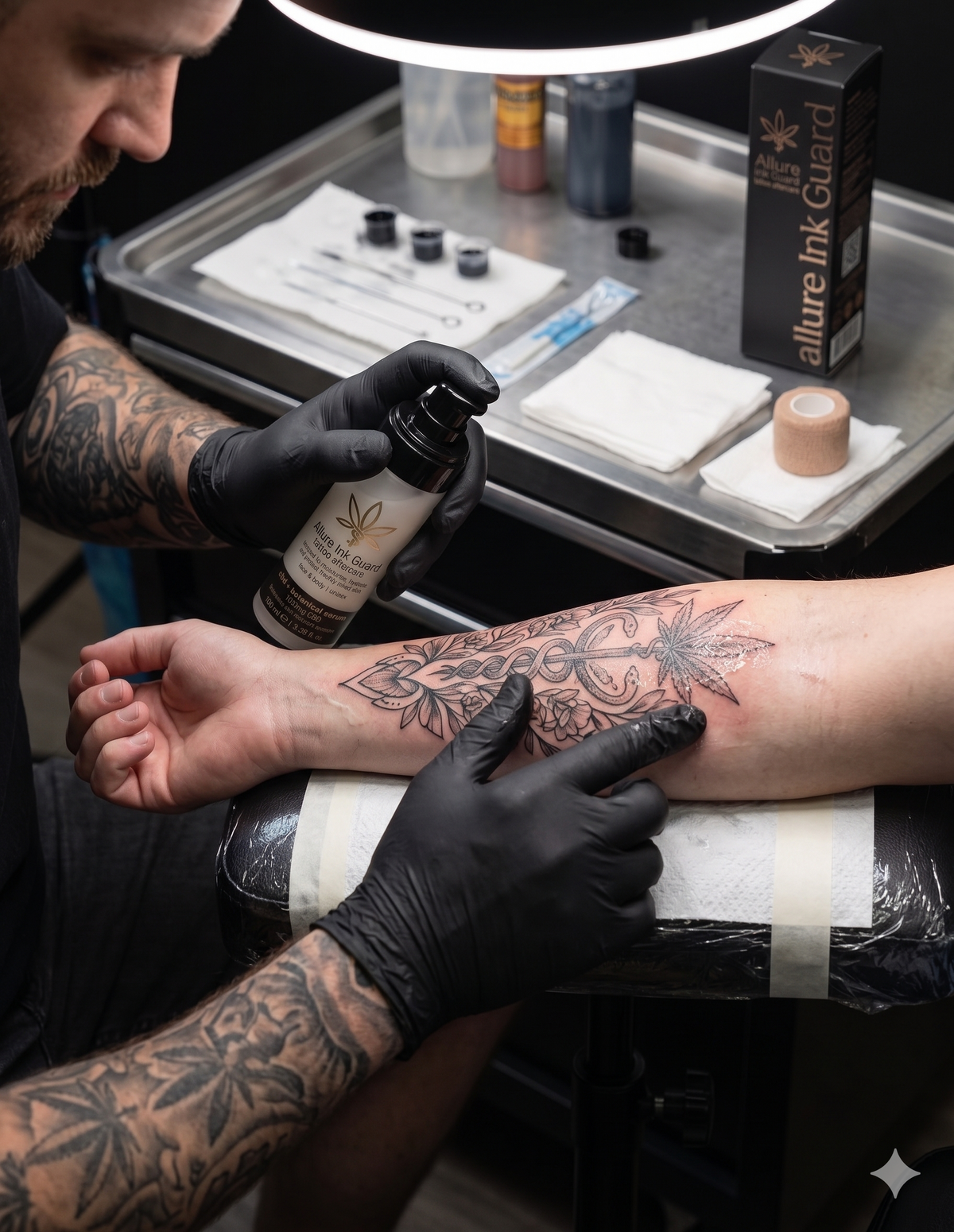 Allure Ink Guard Tattoo Aftercare Balm with 500mg CBD for tattoo skin care